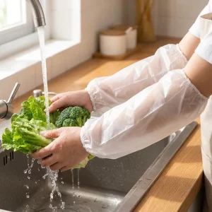 Disposable Waterproof Eco Friendly PE Sleeve Cover Oversleeve for Food Processing