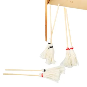 Dollhouse Natural Hand woven Pendent Miniature Mini Mop Cleaning Tools Decoration Accessories