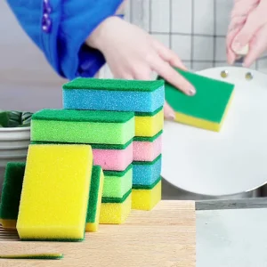 Dongguan Manufacturer’s Double Sided Seaweed Sponge Scouring Pad Dish Pot Washing Kitchen Cleaning Supplies Made PU Steel