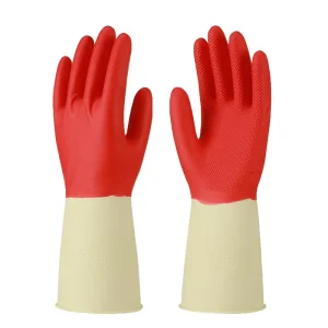 Double Color Rubber Working Cleaning Gloves Household Latex Gloves Kitchen Working Gloves