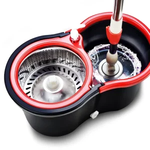 Double Drive Mops Cleaning Floor Microfiber Mops Swivel 360 Spinning Mop and Bucket Set Dry Wet Use