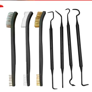 Double Ended Stainless Steel Wire Brush Copper Wire Nylon Brush Cleaning and Rust Removal Special Tool