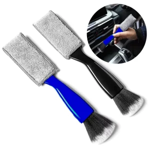 Double Head Brush for Car Cleaning Portable Car Interior Detailing Brush Car Dust Brush Exterior Soft Bristle
