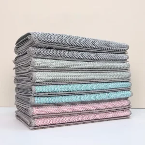 Double Layer Wire Dishcloth Dish Cleaning Cloths Multipurpose Dishwashing Pad for Wet and Dry