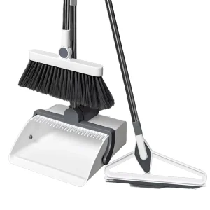 Double Scraper Foldable Hand Style Household Broom Dustpan Set PP Material Hair Nonstick Dust Sweeping Artifact