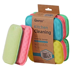Double Sided Dish Sponge Brush Household Cleaning Cloth for Kitchen Bathroom Dishwashing Scouring Pads