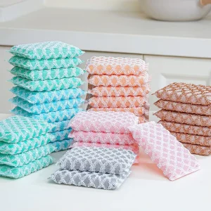 Double-Sided Multi-Purpose Cleaning Scouring Pad Non-Scratch Sponges for Pots