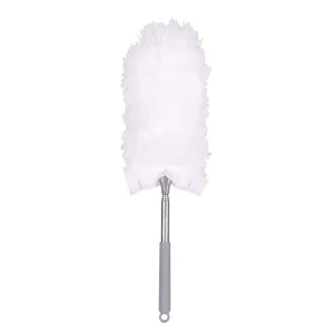 Double Sided Non Woven Duster with 38-110cm Telescopic Stainless Steel Pole for Home Office Cleaning