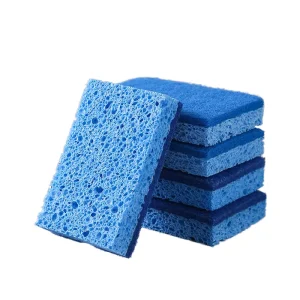 Double-Sided Soft Wood Pulp Sponge Cellulose Kitchen Cleaning Scouring Pad for Floor & Bathroom Kitchen Furniture