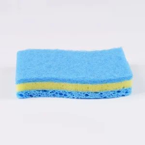 Double-Sided Wood Pulp Composite Scouring Pad Cellulose Cloth Sponge Kitchen Cleaning