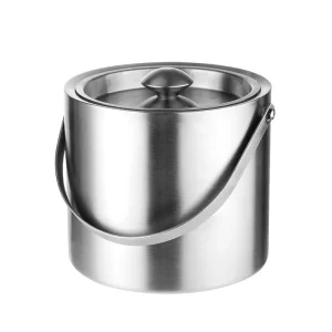 Double Wall 2L 3L Stainless Steel Insulated Chilling Ice Buckets Coolers and Holders with Lid Tong Handle