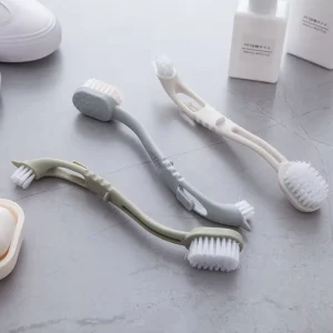 Double headed Long handled Cleaning Shoe Brush Soft Bristle Cleaning Brush