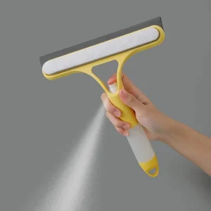 Double side Glass Wiper Spray Mop Cleaning Brush Glass Car Windshield Window Cleaner Windows Squeegee with Spray Bottle