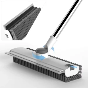 Double sided Brush Used for Cleaning Gaps and Corners Extended Stainless Steel Rod V shaped Floor Scrubbing Brush