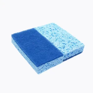 Double sided Cleaning Sponge Non scratch Cellulose Sponge Scrub with Scouring Pad
