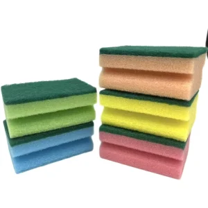 Double sided Kitchen Clean Pad Scouring Pad Kitchen Sponge Block