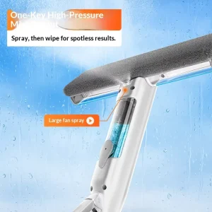 Double-sided Stainless Steel Squeegee Plastic Microfiber Fabric Multifunctional High-rise Window Cleaning Eco-Friendly Durable