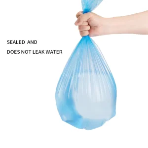 Drawstring & Flat Tied Dual Closure PE Trash Garbage Bags with Gravure Printing 13 30 Gallons Disposable Secure Tie Options