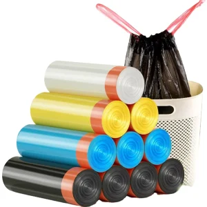 Drawstring Garbage Bag Portable Thickened Large Black Trash Bag Garbage Bag