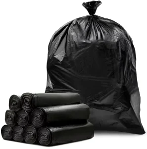 Drawstring Trash Bags Black Garbage Bags High Density Bags Heavy Duty