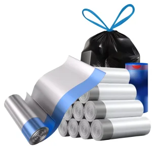 Drawstring Trash Bags Large Extra Thick Self Closing Handled Plastic Kitchen Bags for Home Use