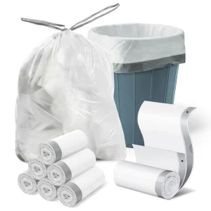 Drawstring Trash Bags Roll Odor Free Custom Durable Tear Free Drawstring Trash Bags for Garden Home Bathroom Use