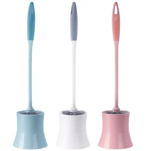 Drip Proof Easy to Assemble Deep Cleaning Bathroom Cleaning Brush Kit Toilet Bowl Brush Set with Holder