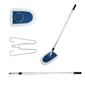 Dry Mop Head Refill with Frame Adjustable Handle Cotton Wedge Dust Mop Pad Floors Cleaning Mop NO.9218