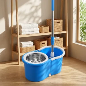 Dual Drive Stainless Steel Rotating Mop Manual Quick Release Rod Corrosion Resistant Hand Press Design Manufacturer