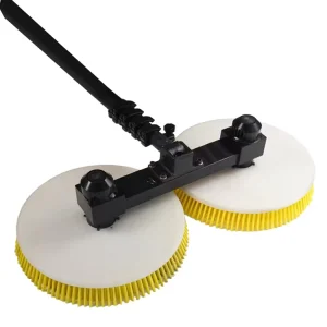 Dual Head Electric Eco Friendly Aluminum Handle Nylon Bristles OEM Available Solar Panel Window Cleaning Brush