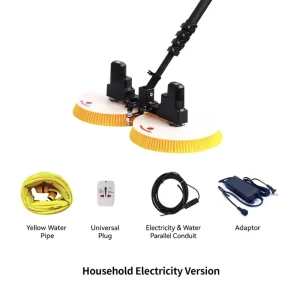 Dual Head Greenhouse Dust Collector Telescopic Aircraft Solar Panel Cleaning Brush Electric Aircraft Cleaning Photovoltaic Tool