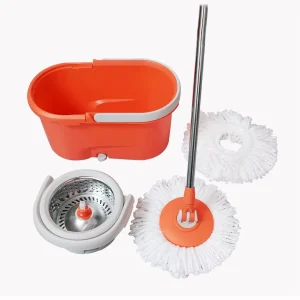Dual Magic Press Spin Mop with Water Removable for Home Kitchen Floor Cleaning with Bucket