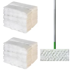 Dual-Purpose Absorbent Flat Mop Cloth for Wet and Dry Cleaning Electrostatic Square Design for Household Floor Dust Removal