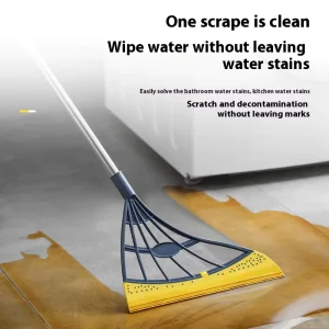Dual Purpose Mane Broomstick Aluminum Dustpan Hand Sustainable Household Cleaning Tool for Bathroom Floor Hair Scraping