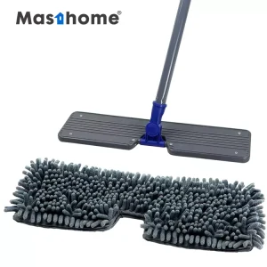 Dual Side Different Action Dust Mop Chenille Microfiber Floor Mop Long Handle Double Side Flat Mop