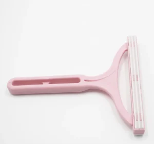 Dual Sided Pink Manual Lint Remover Portable Pet Hair Scraper for Clothes Sofa Carpet Fabric Hair Cleaning Tool