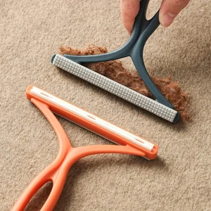 Dual Sided Reusable Plastic Pet Hair Remover Manual Lint Scraper Tool for Sofa Garments Carpet Portable Pet Hair Eliminator
