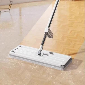 Dual Use Flat Mop for Dry Wet Cleaning Household Mop Washable Cloth Wooden Floors Hands Free Design Convenient Mop Head