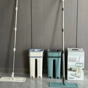 Dual Use Mini Scraping Music Bucket Mop Household Wet Dry Hand Free Cleaning One Drifting Net for Lazy People Source