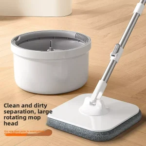 Dual drive Cotton Thread Clean Dirt Separation Mop Bucket Hands Free Floor Mopping Gadget Household Rotary Mop
