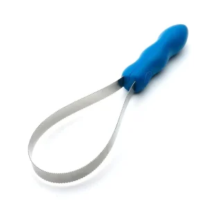 Durable 304 Stainless Steel Sweat Scraper Non Slip Grip Safe Shedding Blade Reusable Horse Dog Grooming Tool Easy Clean Design
