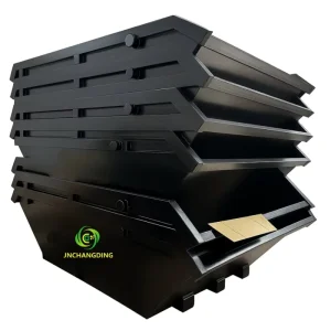 Durable 6m³ Steel Skip Bin Waste Container Construction Waste Bin Demolition Waste Container Industrial Waste Bin