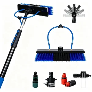 Durable Aluminum Telescopic Rod Eco Friendly Solar Panel Cleaning Kit Household Nylon Brushes Handheld Tools BorisBrush BB C 002