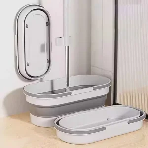 Durable Collapsible 9L Waterproof Portable Plastic Bucket with Wheels for House Cleaning Eco Friendly Multi Purpose Rectangular