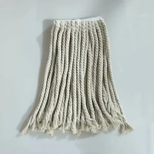 Durable Cut End White Mop Refill Multiply Cotton Open End Yarn Narrow Strip Industrial Kentucky Mop Head