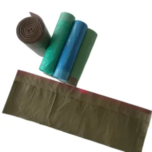 Durable Eco Friendly Biodegradable Heat Seal Plastic Drawstring Garbage Bag with Custom Logo for Business Household