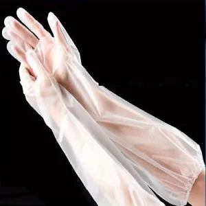 Durable Eco Friendly Disposable Gloves with Long Arm Waterproof and Oilproof Kitchen Dishwashing Household Cleaning