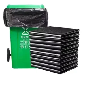 Durable HDPE Large Sealed Garbage Trash Bags with Recyclable Design for Kitchen Bathroom Household Use
