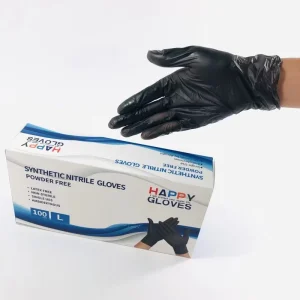 Durable Household Cleaning Black Color PVC Gloves Waterproof Kitchen Gloves