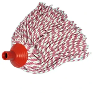 Durable Household Cotton Mop Head White Purple Water Absorption Efficient Easy Clean